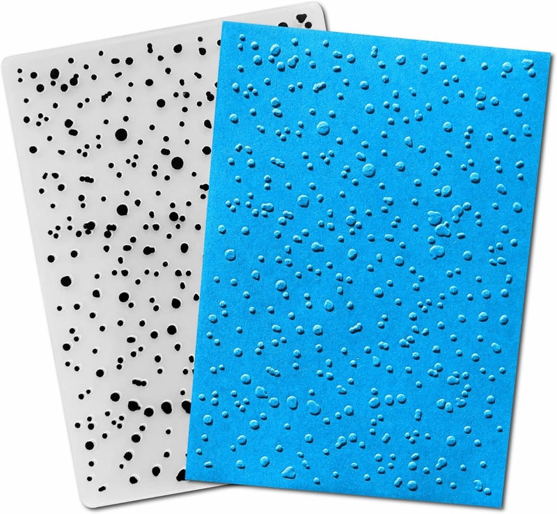 Arbuya Christmas Plastic Embossing Folders for Card Making Snowfall Texture Embossing Folder Templates for Scrapbooking Paper Crafting Home Decoration - Image 1